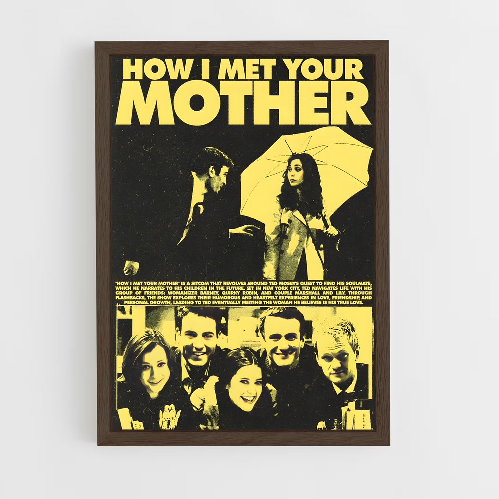how-i-met-your-mother-2 cadre Bois foncé