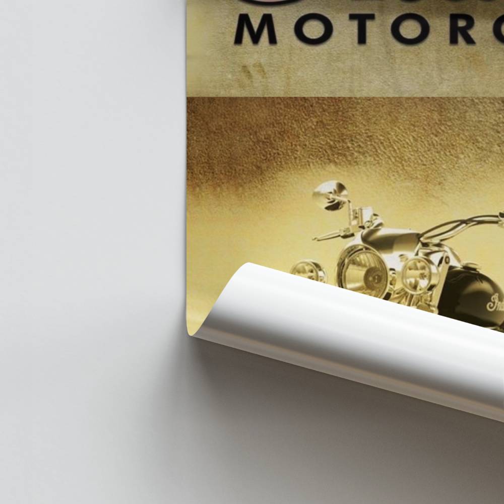 Poster di moto d'epoca indiana