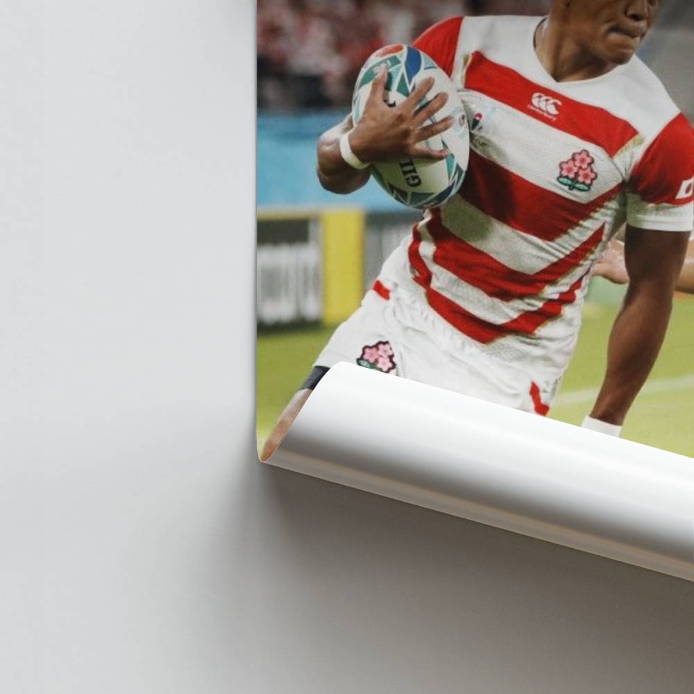 Poster d'azione del rugby giapponese