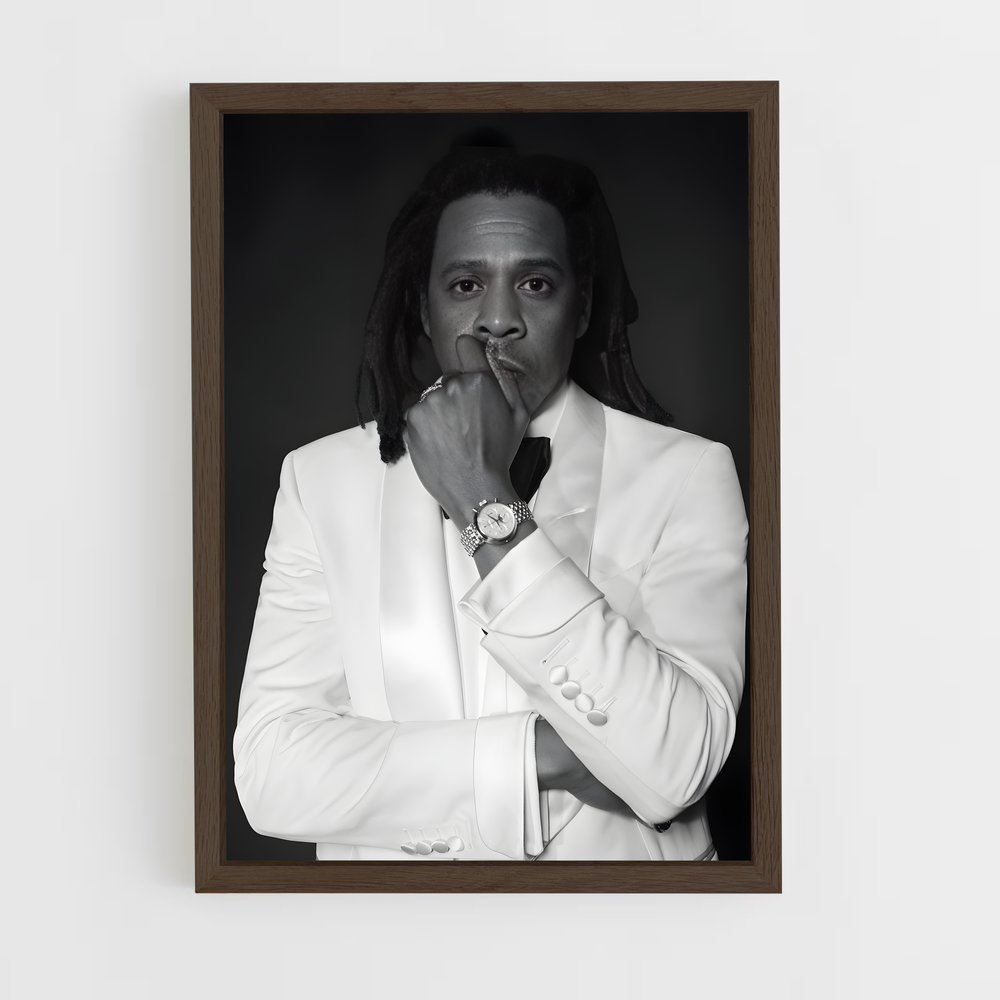 jay-z-7 cadre Bois foncé
