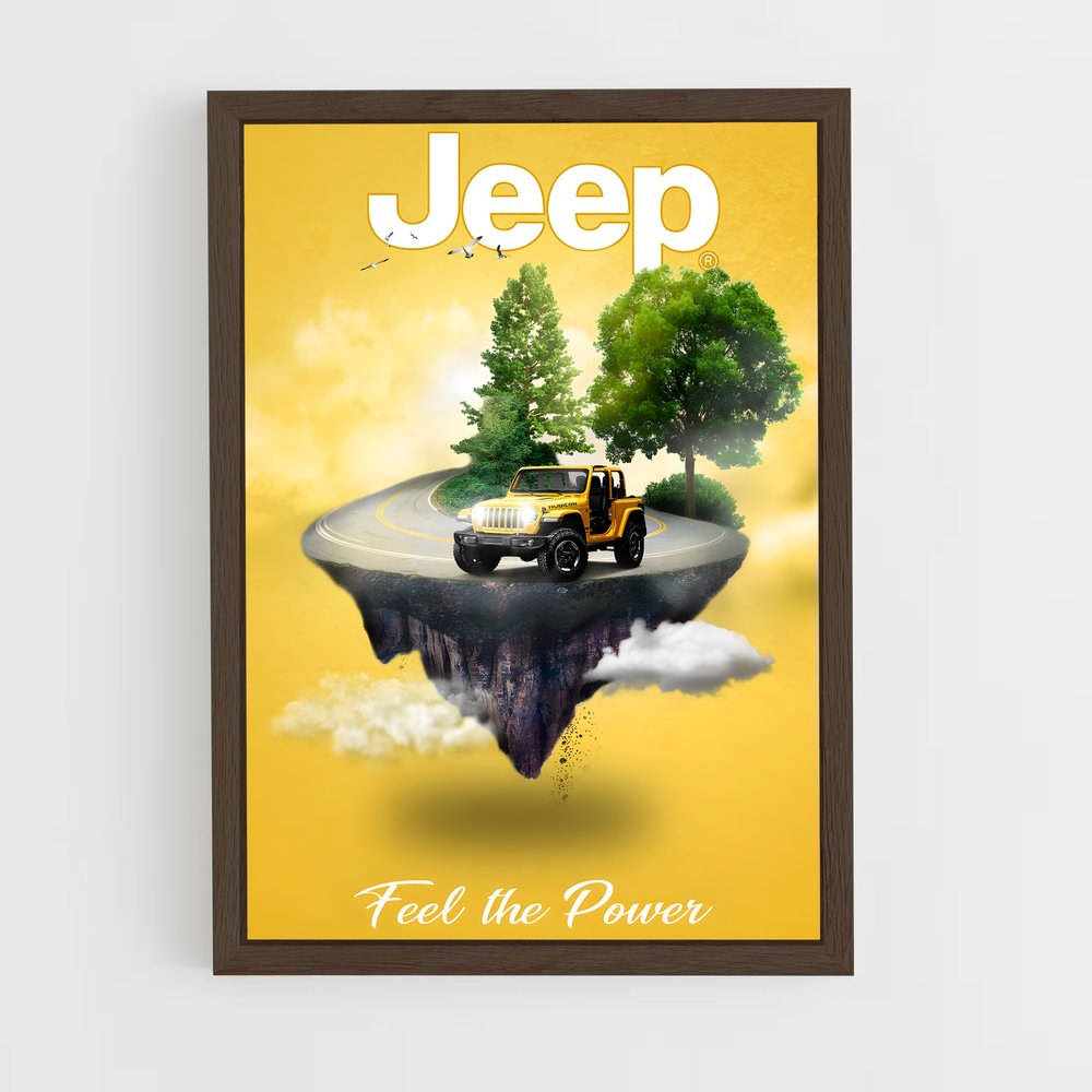 jeep-3 cadre Bois foncé