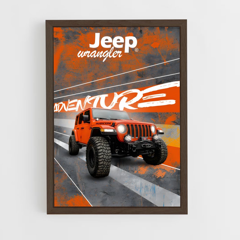 jeep-5 cadre Bois foncé