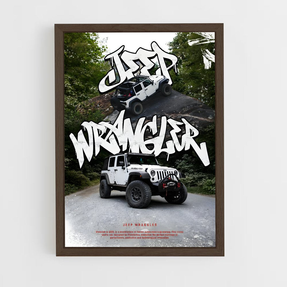 jeep-6 cadre Bois foncé