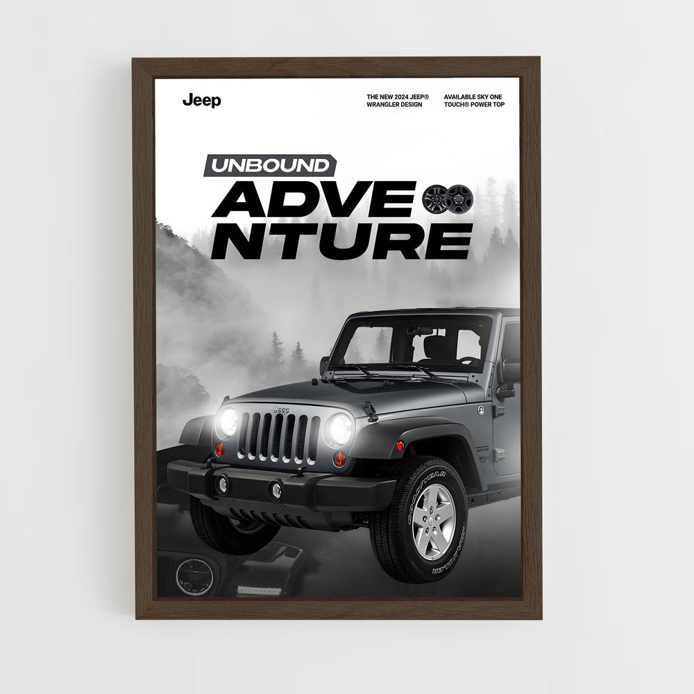jeep-7 cadre Bois foncé