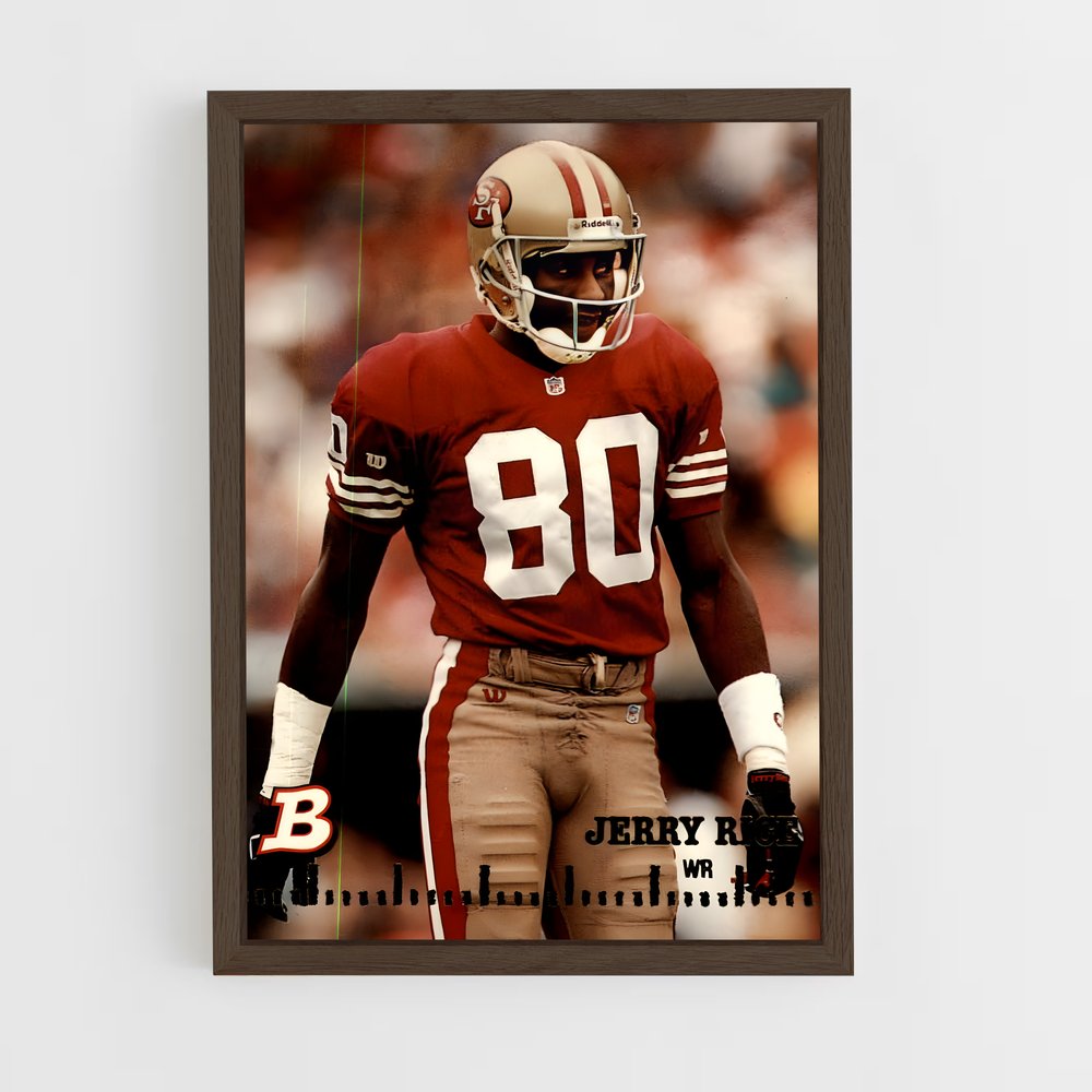 jerry-rice-8 cadre Bois foncé