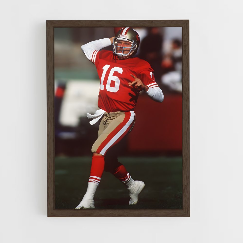 joe-montana-4 cadre Bois foncé