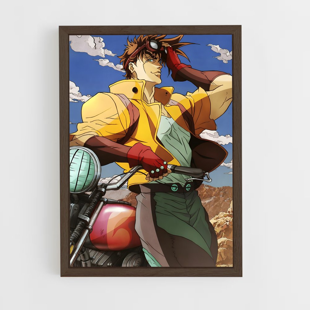 jojo-bizarre-adventure-3 cadre Bois foncé