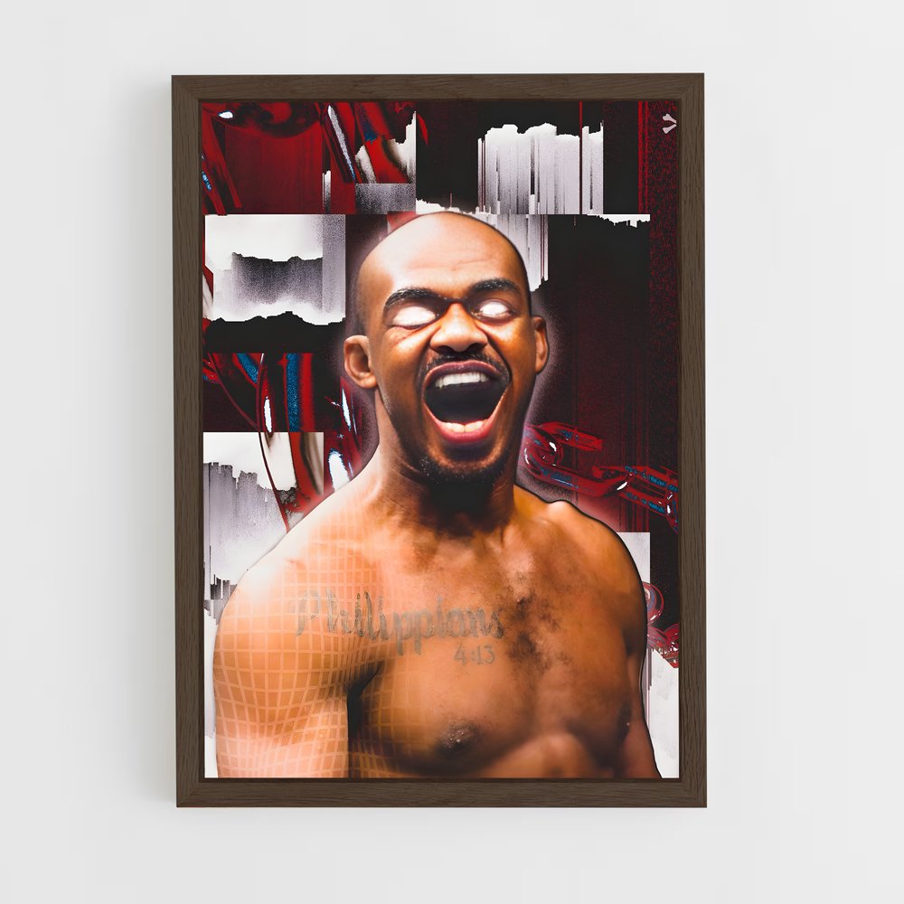 jon-jones-11 cadre Bois foncé