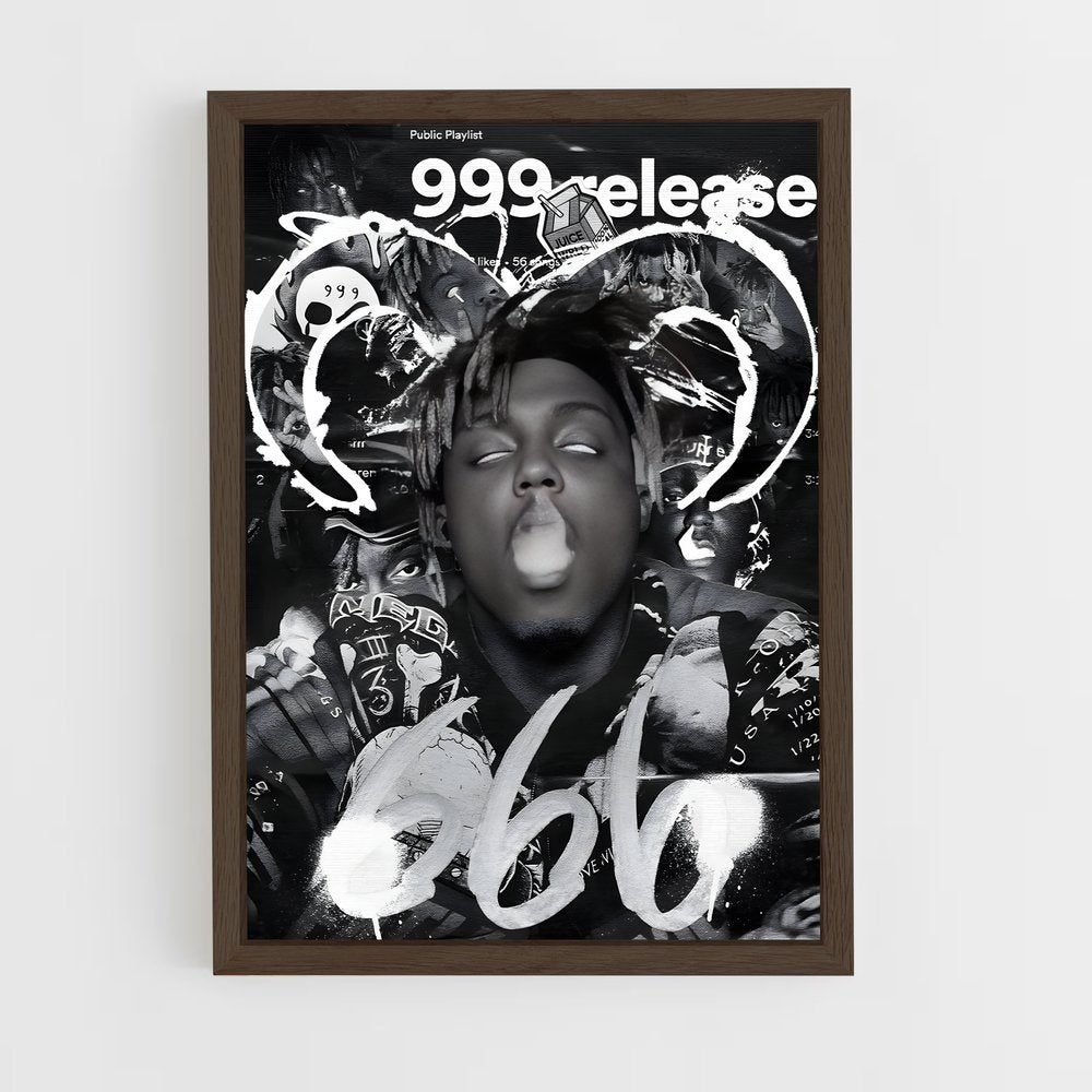 juice-wrld-3 cadre Bois foncé