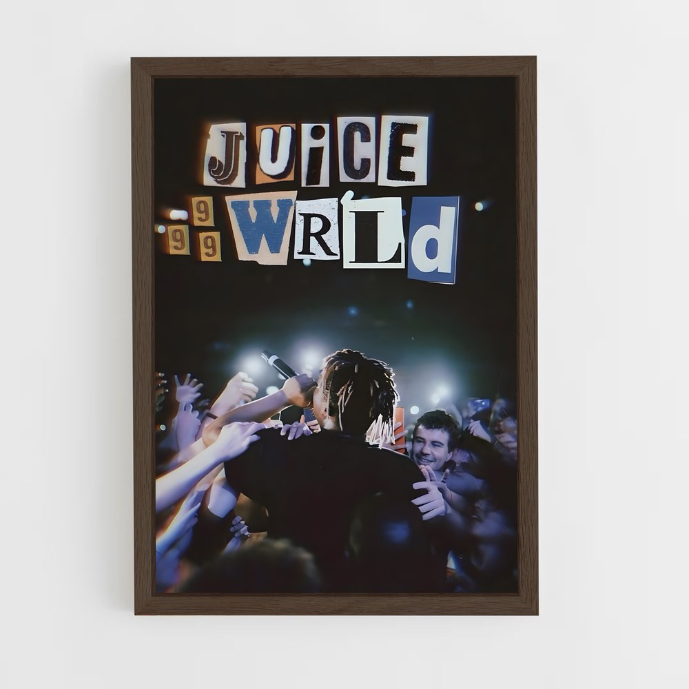 juice-wrld-5 cadre Bois foncé