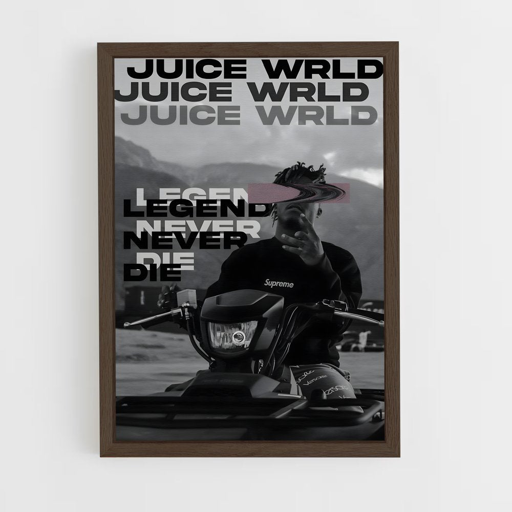 juice-wrld-6 cadre Bois foncé