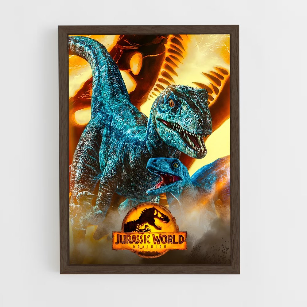 jurassic-park-19 cadre Bois foncé