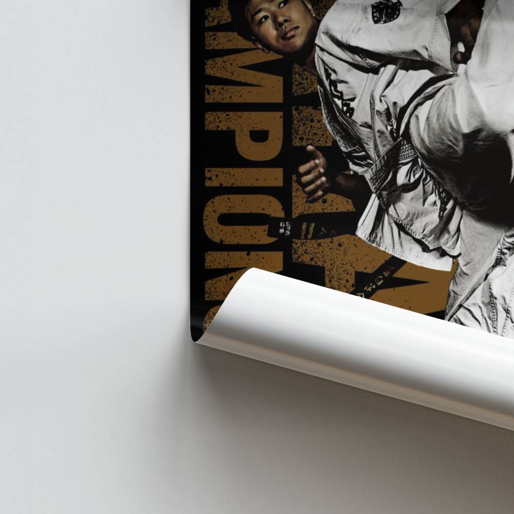 Poster del maestro e dello studente di karate