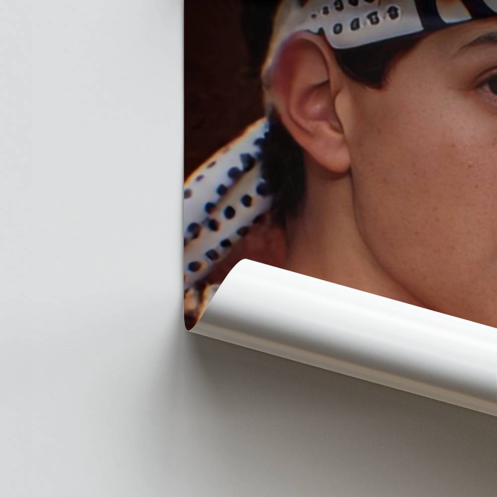 Poster di giovane cintura bianca