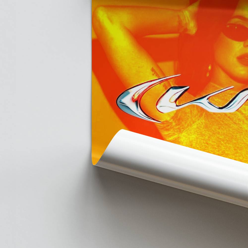 Poster di esplosione arancione