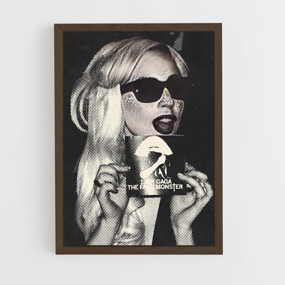 lady-gaga-14 cadre Bois foncé