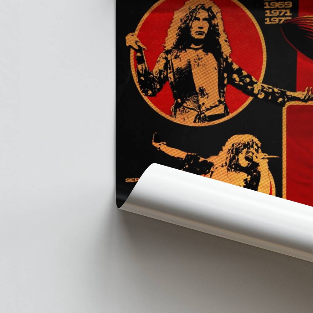 Poster Spettacolo vintage dei Led Zeppelin