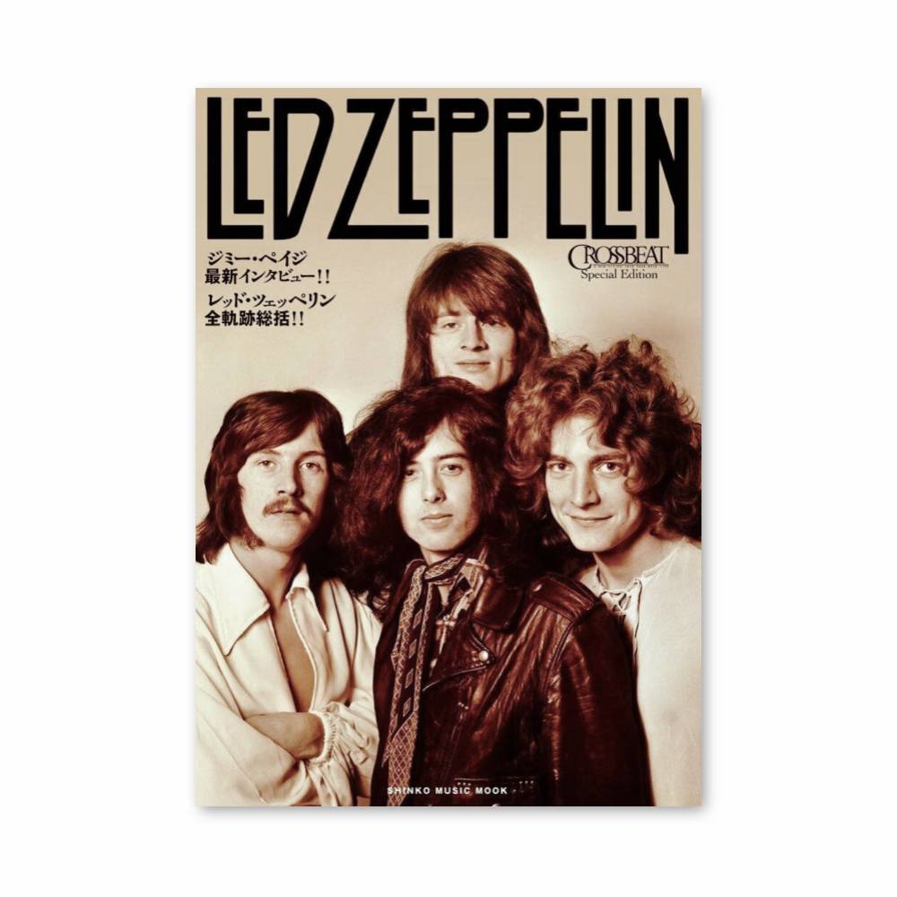 Poster Led Zeppelin Vintage Japonais