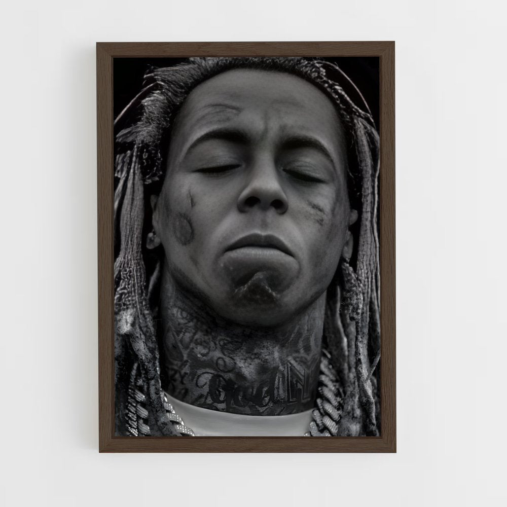 lil-wayne-2 cadre Bois foncé