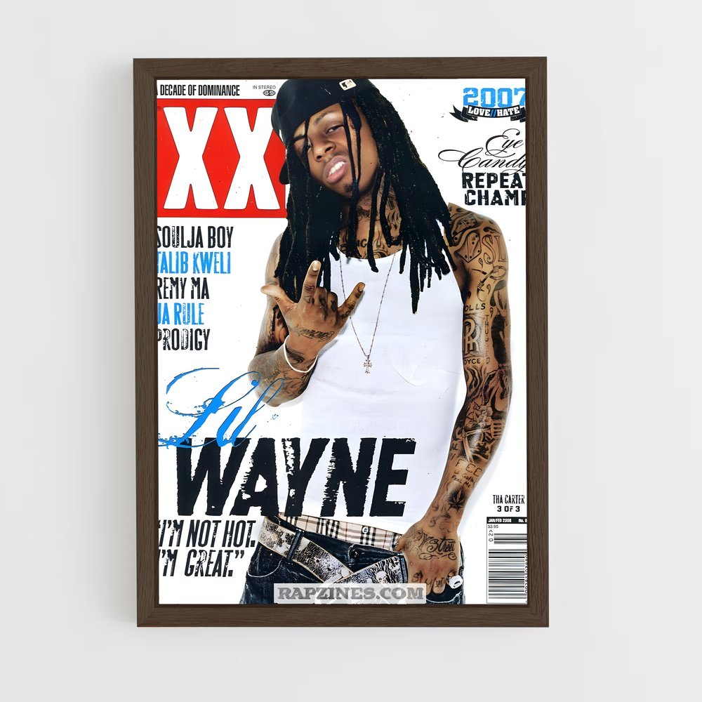 lil-wayne-5 cadre Bois foncé