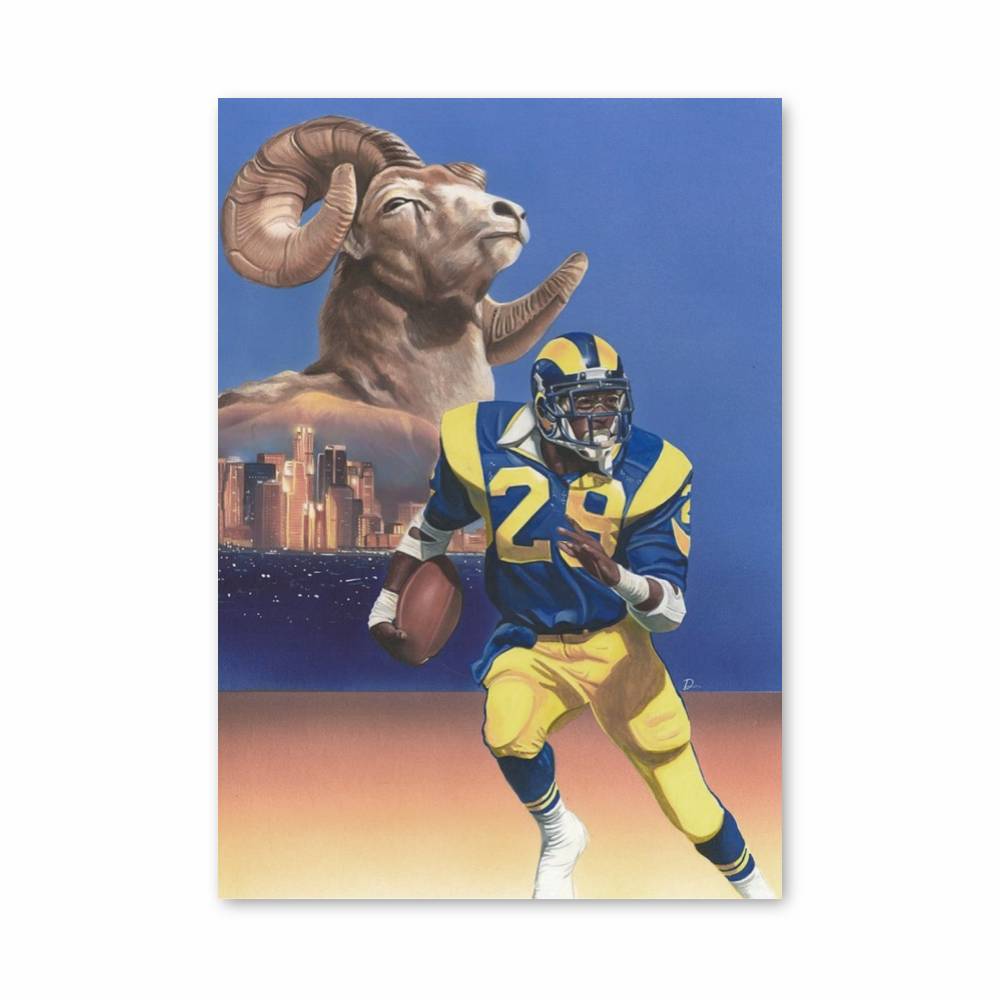 Poster Rams de Los Angeles Vintage