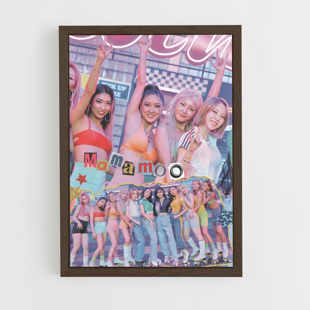 mamamoo-8 cadre Bois foncé