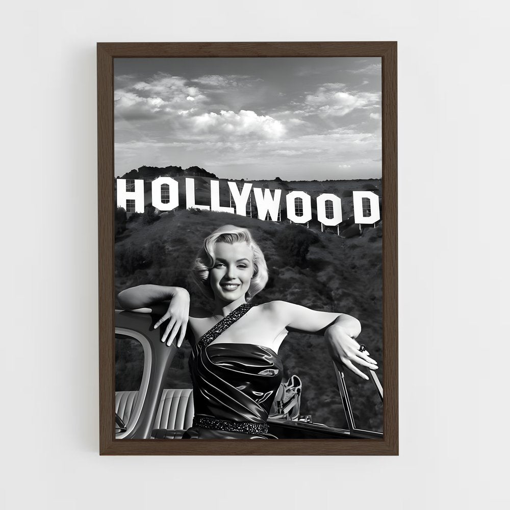 marylin-monroe-3 cadre Bois foncé