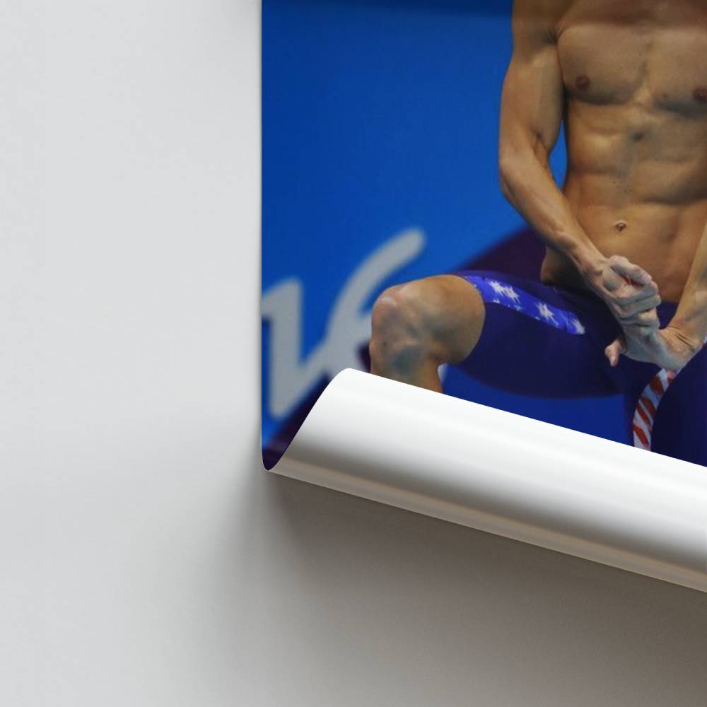 Poster del campione di nuoto