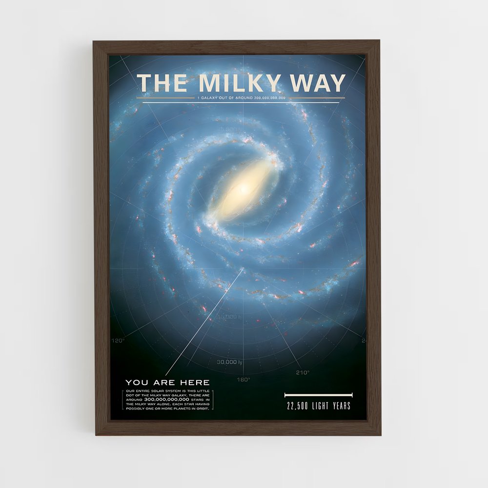 milky-way-3 cadre Bois foncé