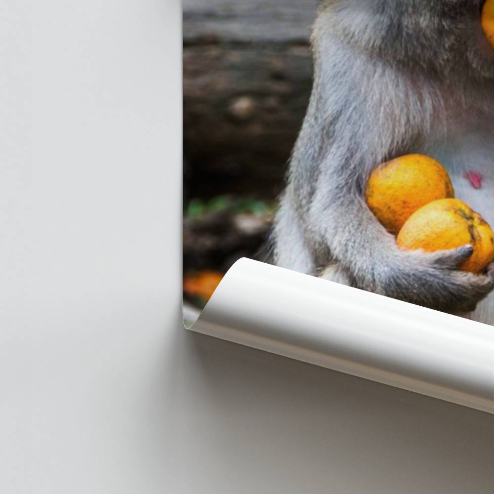 Poster La golosità delle scimmie