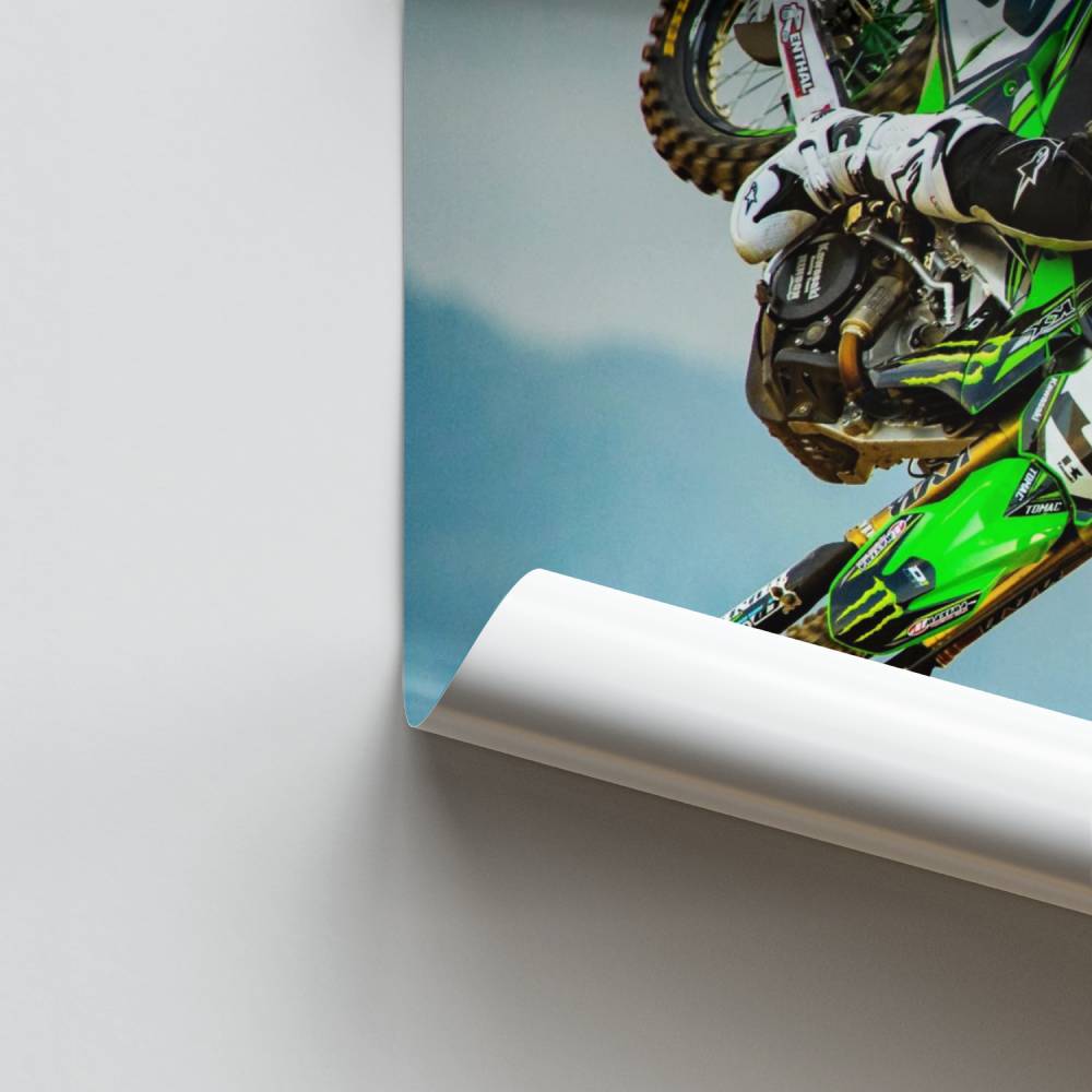 Poster Moto-Cross Salto acrobatico