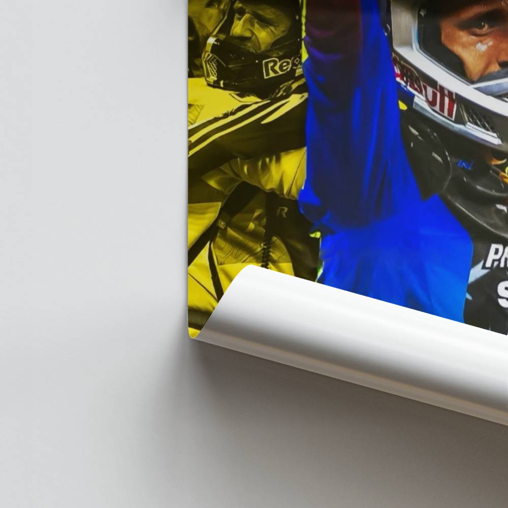 Poster del campione di motocross