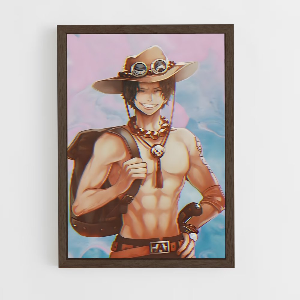 one-piece-17 cadre Bois foncé
