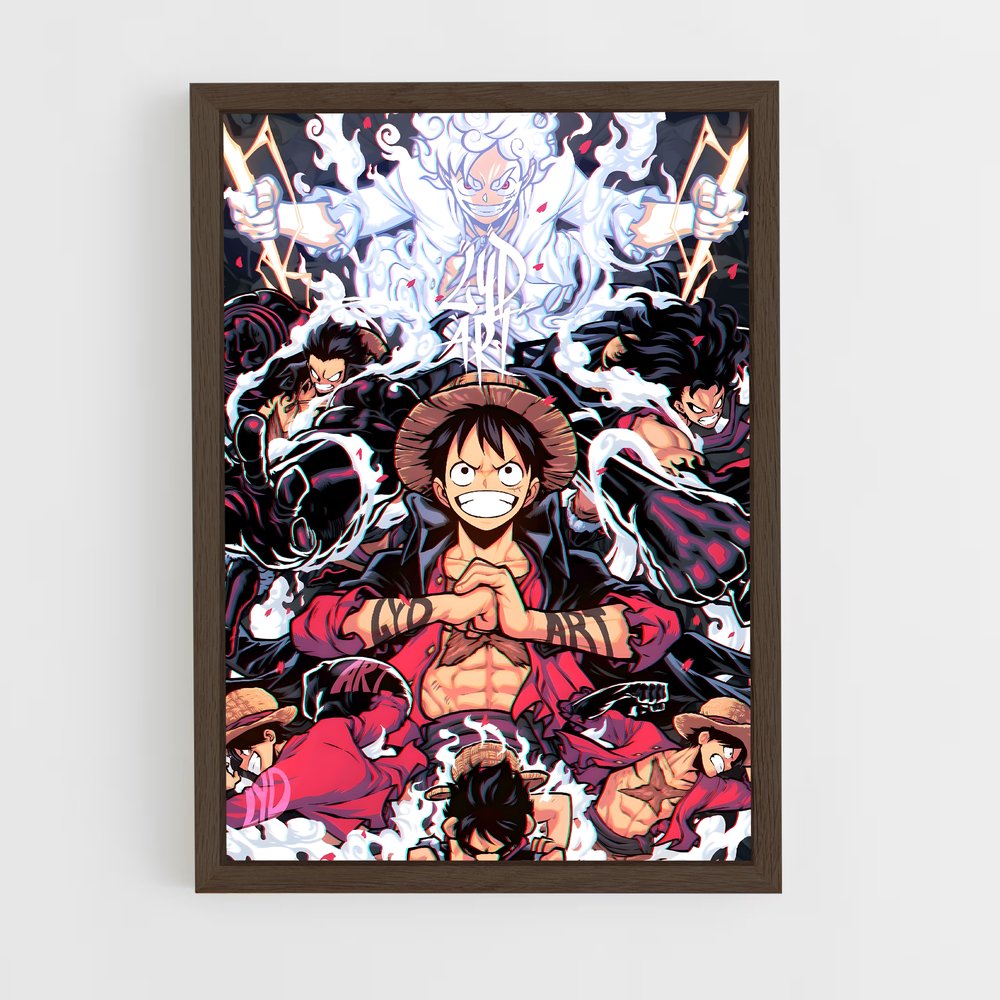 one-piece-7 cadre Bois foncé