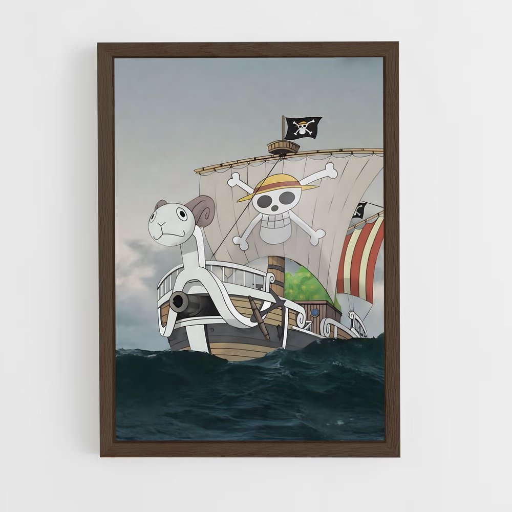 one-piece-9 cadre Bois foncé