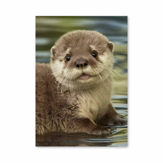 Poster Loutre Curieuse