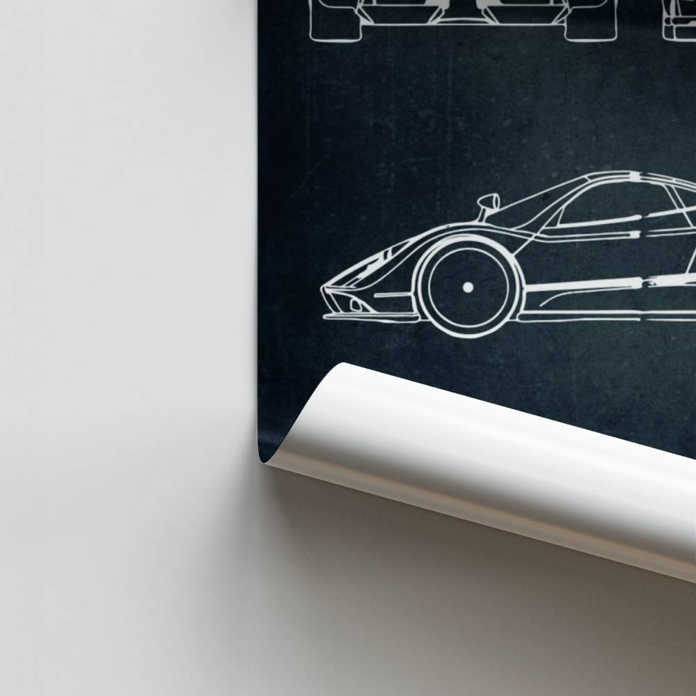 Poster Zonda Blueprint