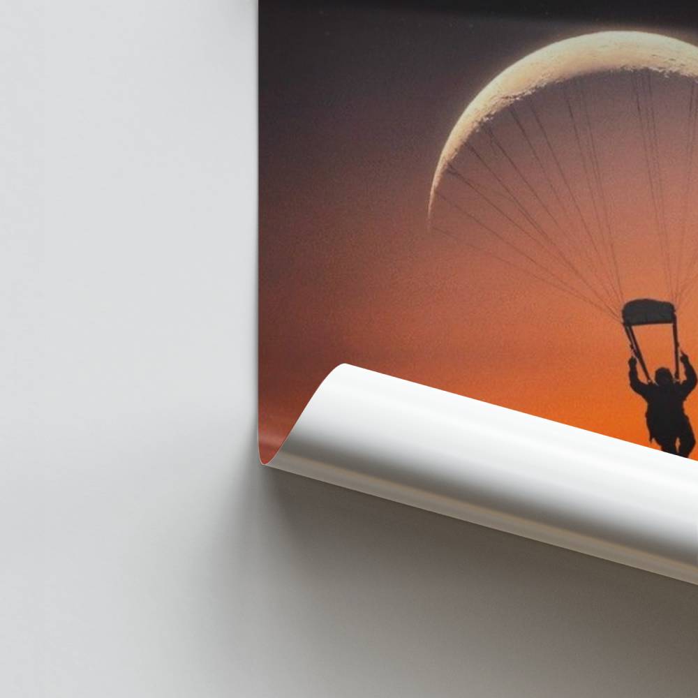 Poster Crepuscolo Parapendio