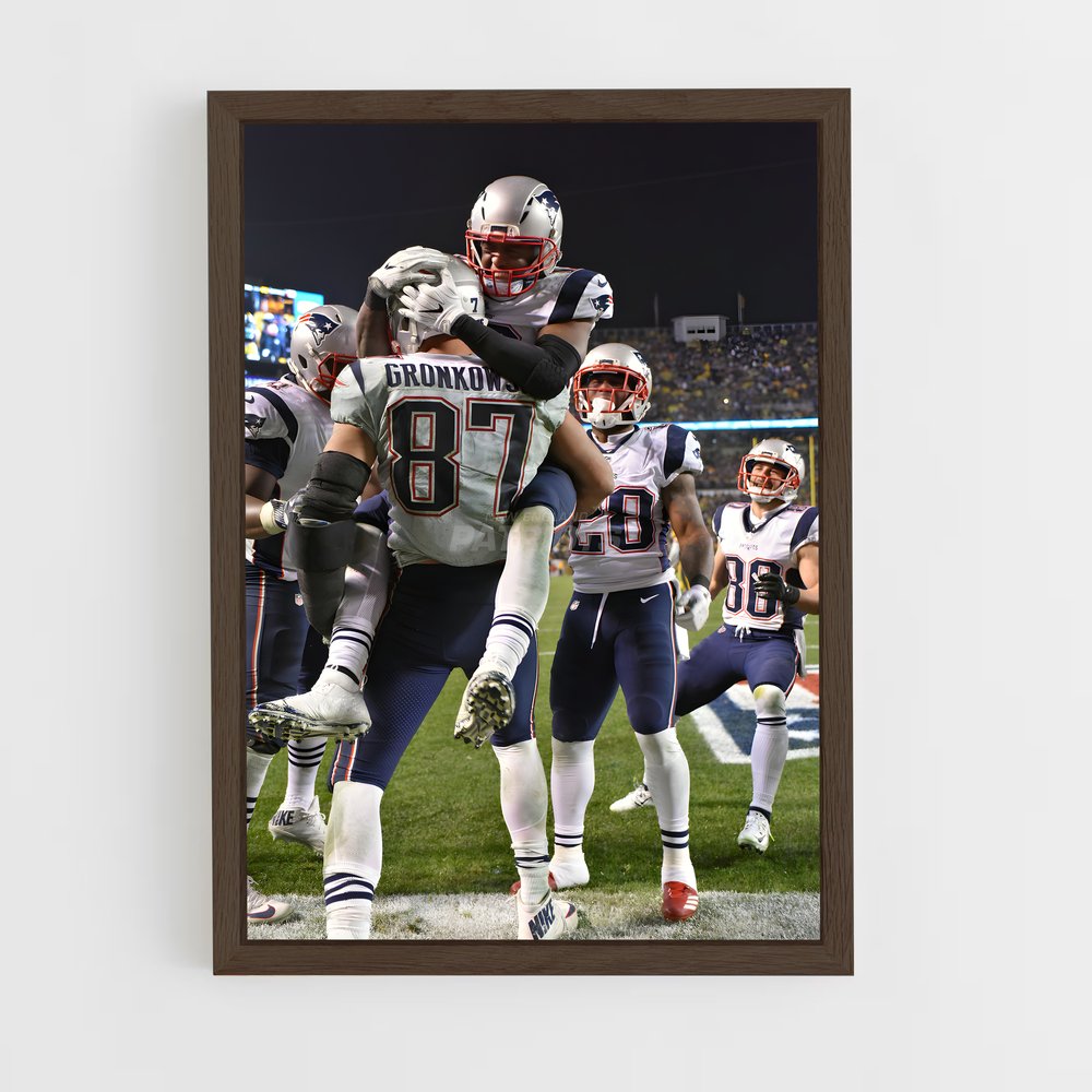 patriots-3 cadre Bois foncé
