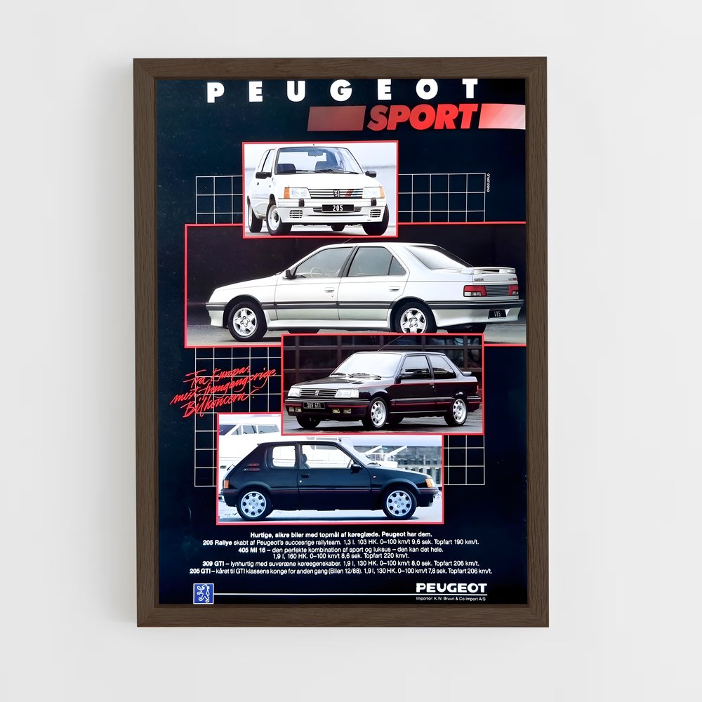 peugeot-11 cadre Bois foncé
