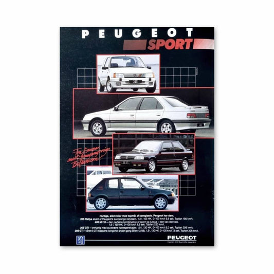 Poster Peugeot Sport Vintage