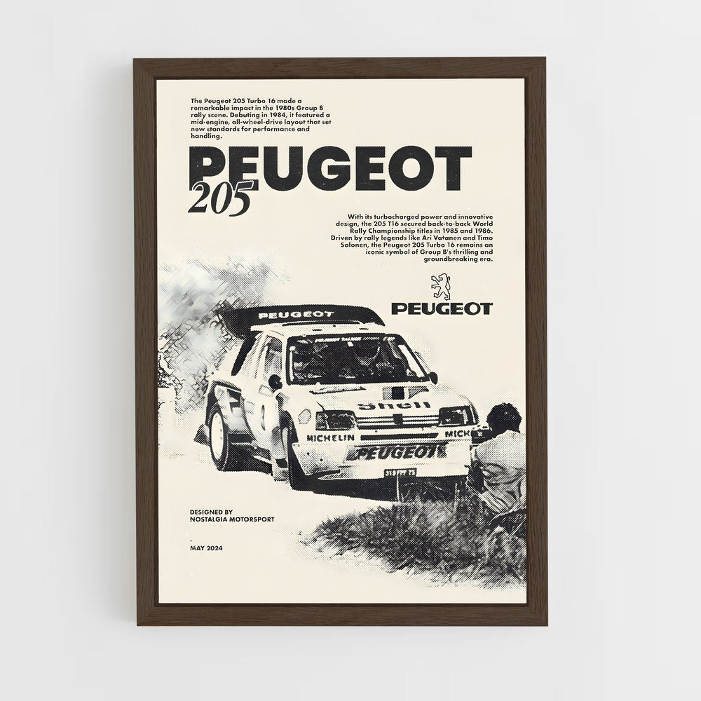 peugeot-12 cadre Bois foncé