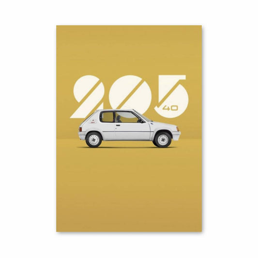 Poster Peugeot 205 Vintage