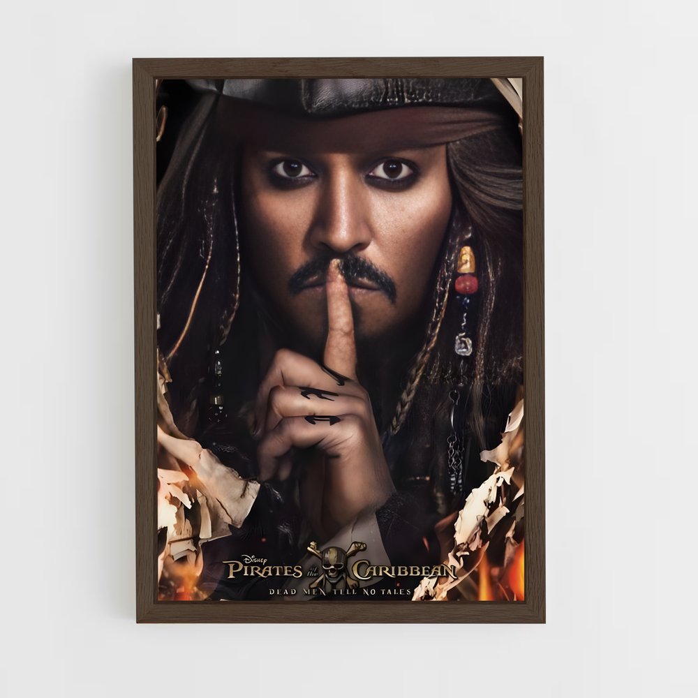 pirates-of-the-caribbean-2 cadre Bois foncé