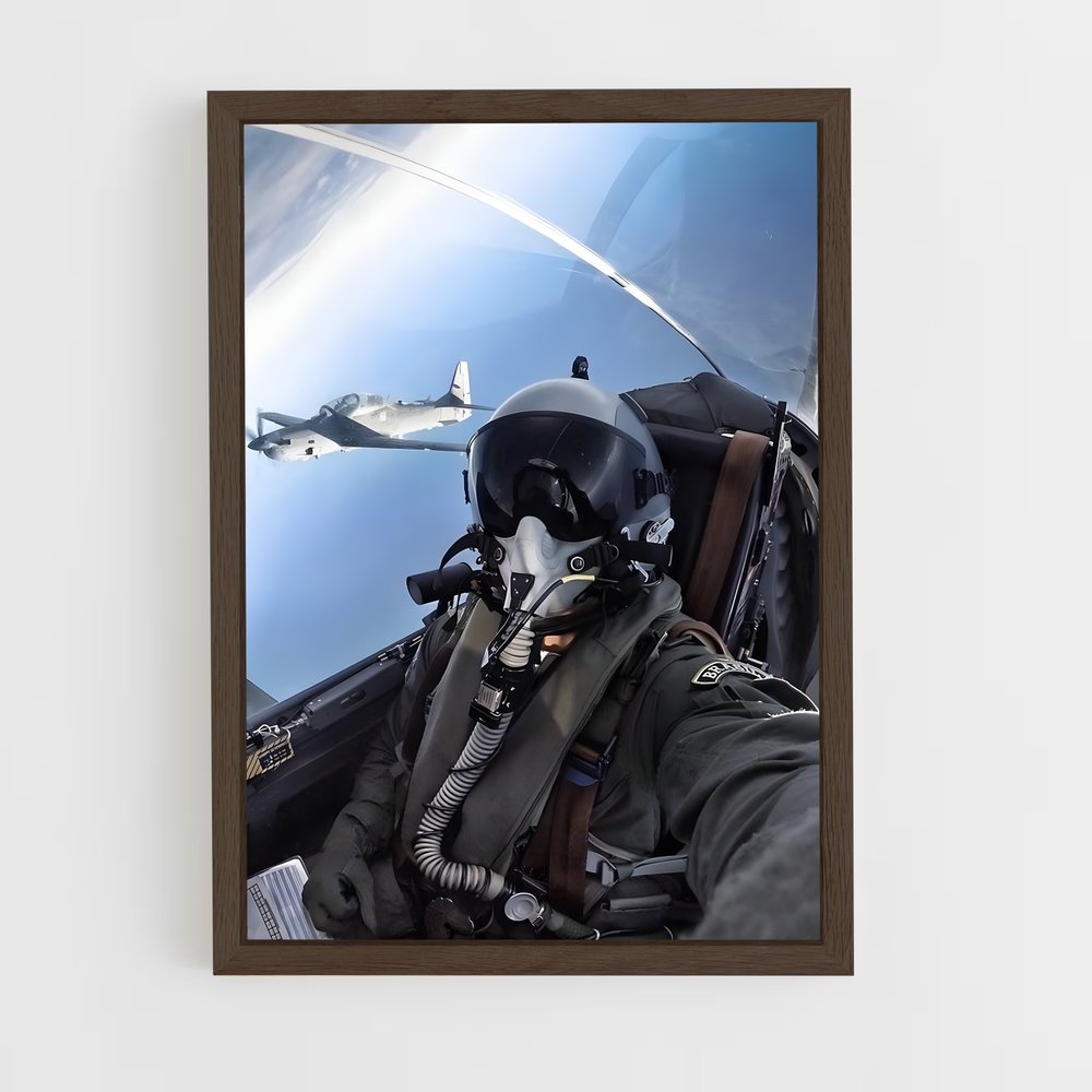 plane-10 cadre Bois foncé