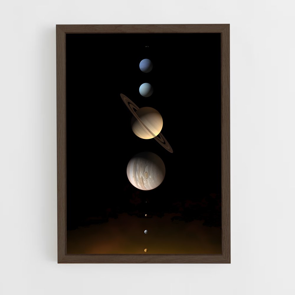 planet-10 cadre Bois foncé