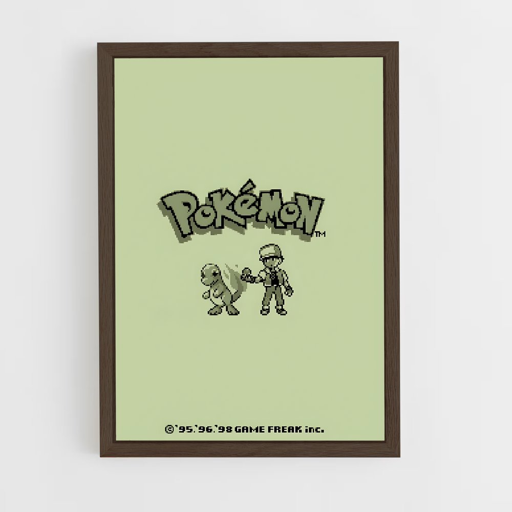 pokemon-5 cadre Bois foncé