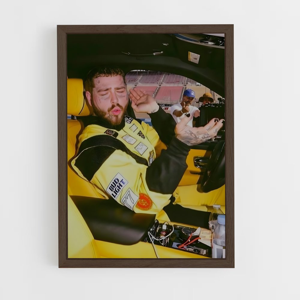 post-malone-12 cadre Bois foncé