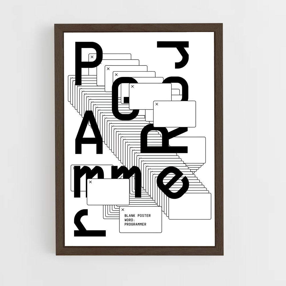programmer-6 cadre Bois foncé