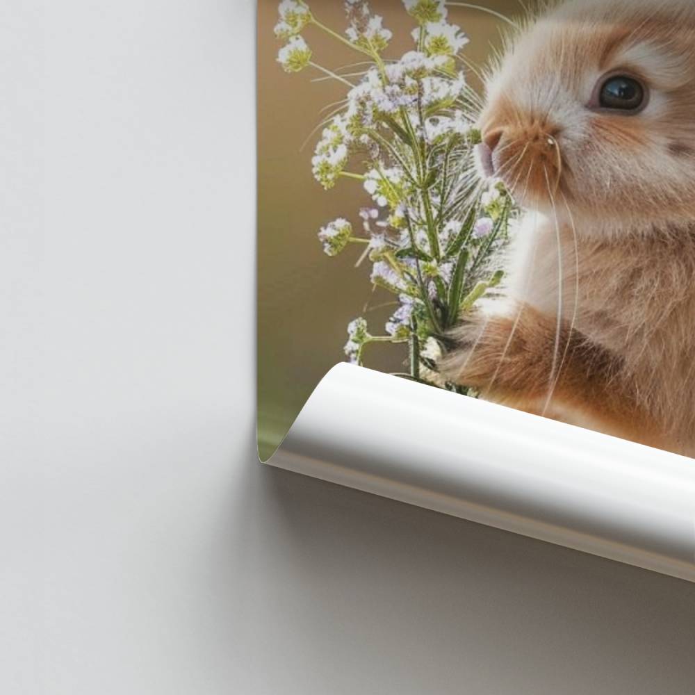 Poster di coniglio luminoso